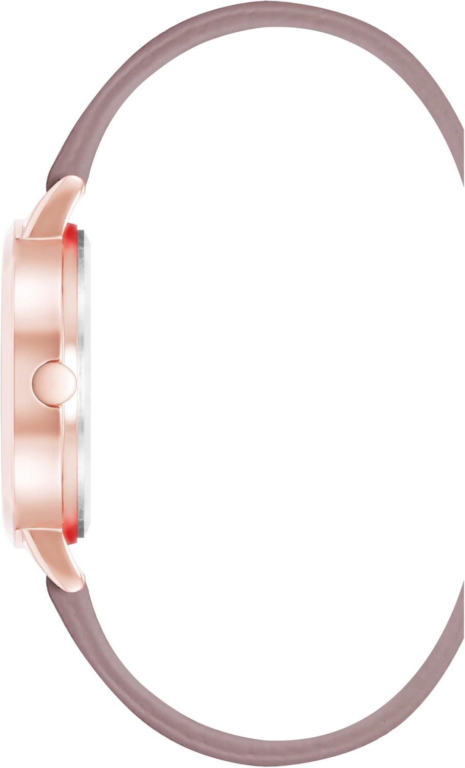 imageNine West Womens Floral Dial Strap Watch NW2284Mauve