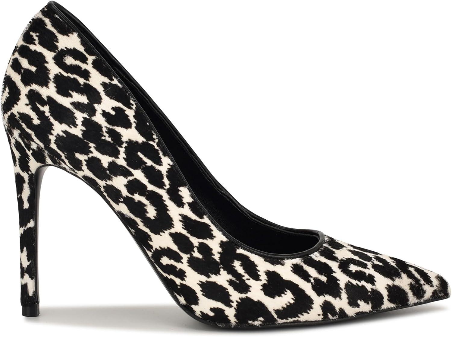 imageNine West Womens Fresh Pump BlackCream Leopard Multi 001 8