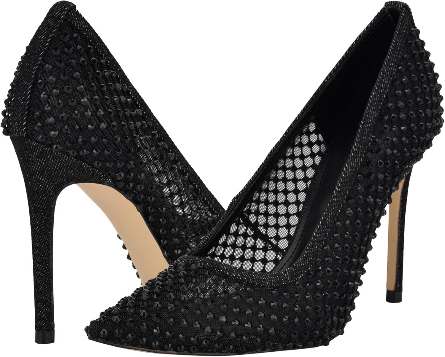 imageNine West Womens Fresh PumpBlack Denim 001