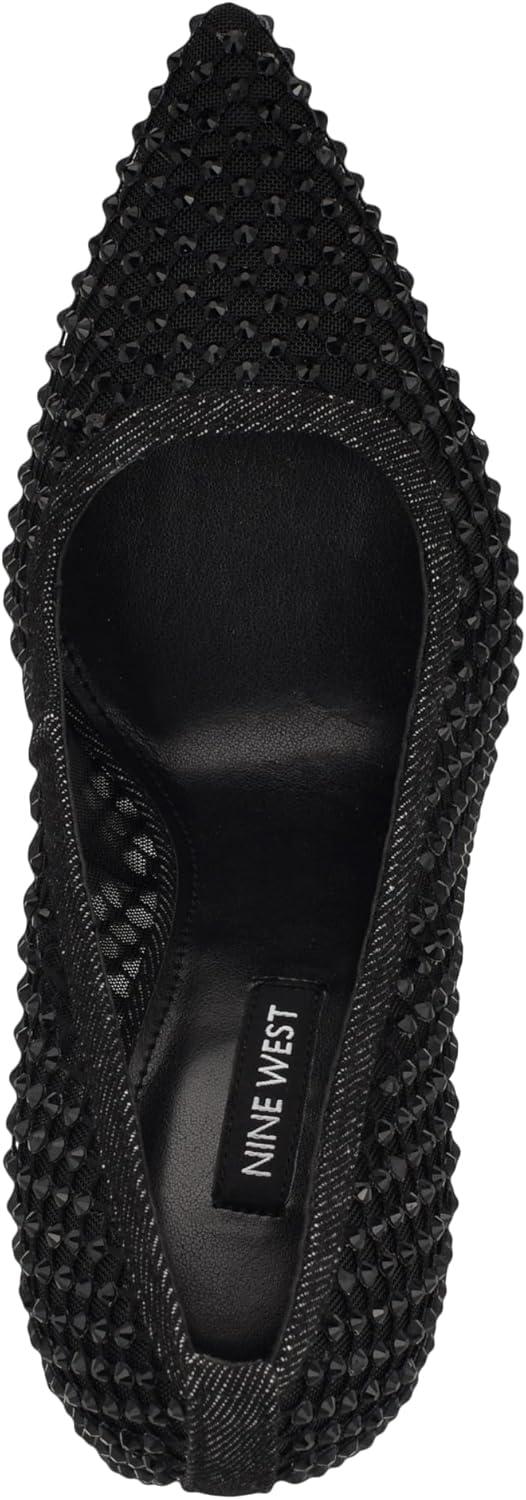 imageNine West Womens Fresh PumpBlack Denim 001