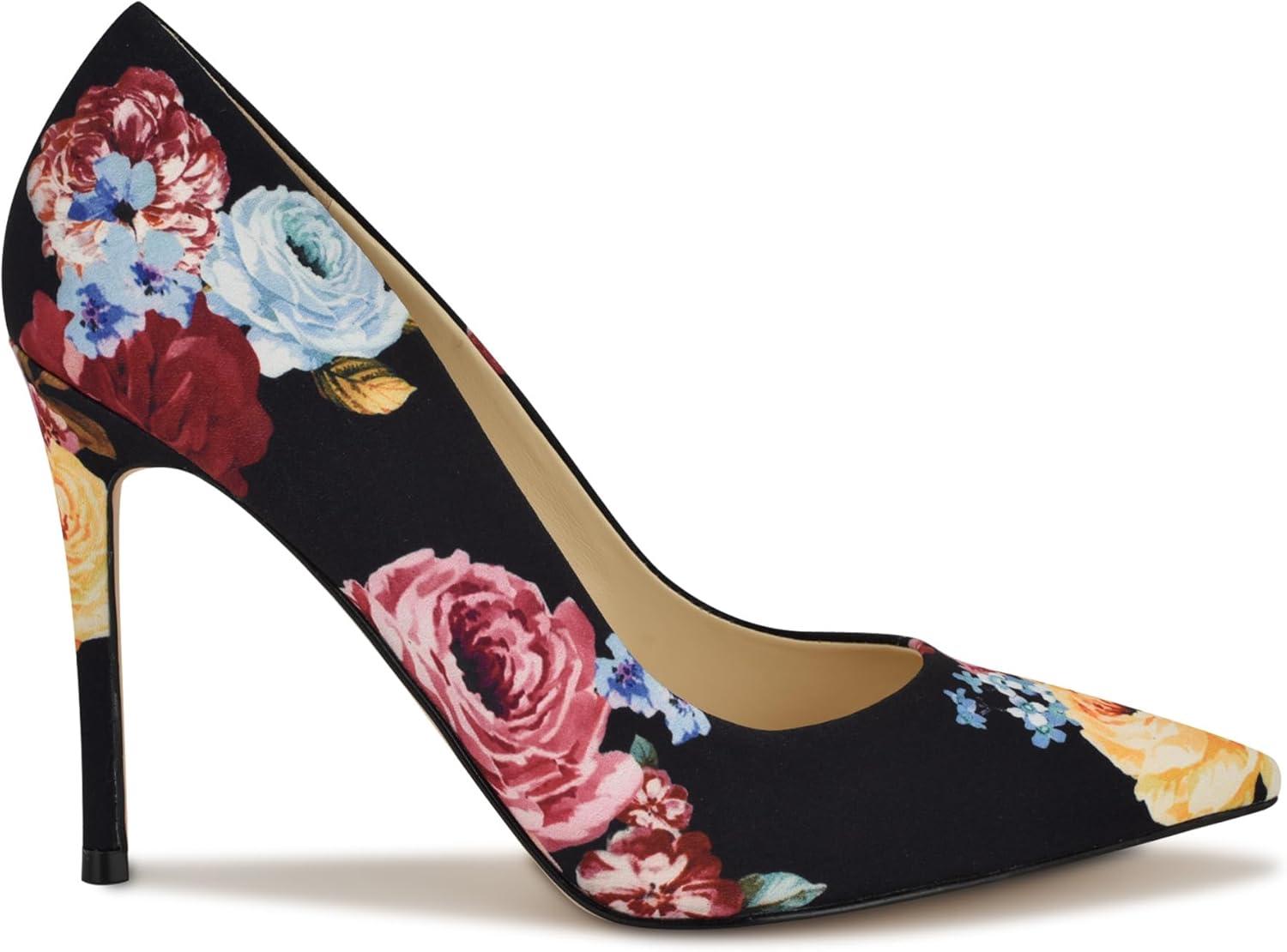 imageNine West Womens Fresh PumpBlack Rose Multi 002