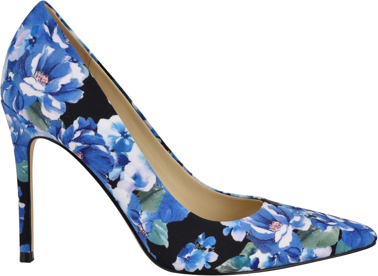 imageNine West Womens Fresh PumpBlue Bouquet Floral Multi 401