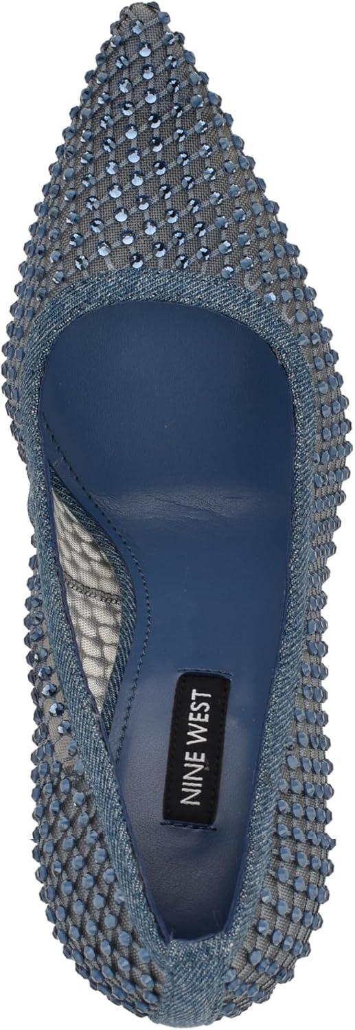 imageNine West Womens Fresh PumpBlue Denim 420