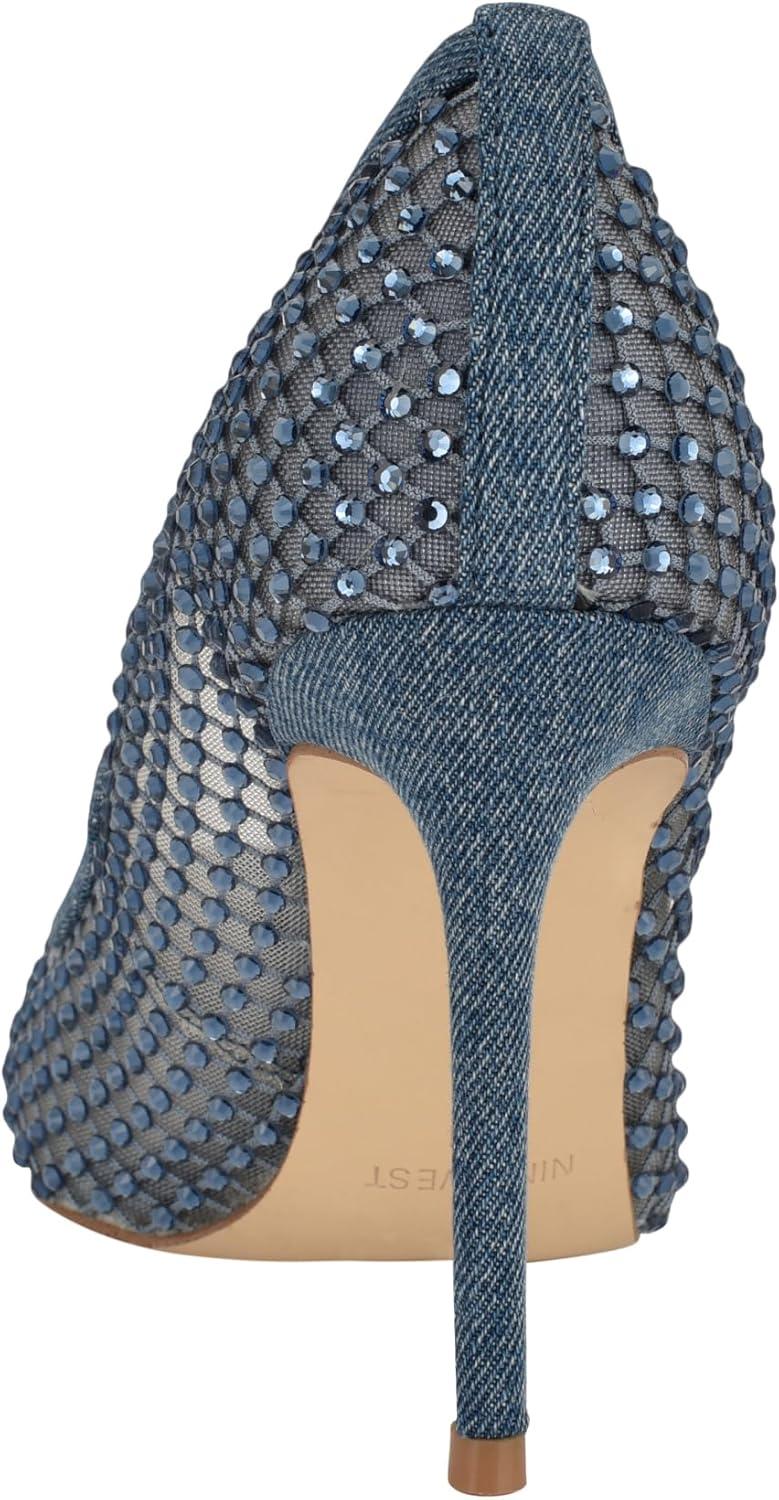 imageNine West Womens Fresh PumpBlue Denim 420