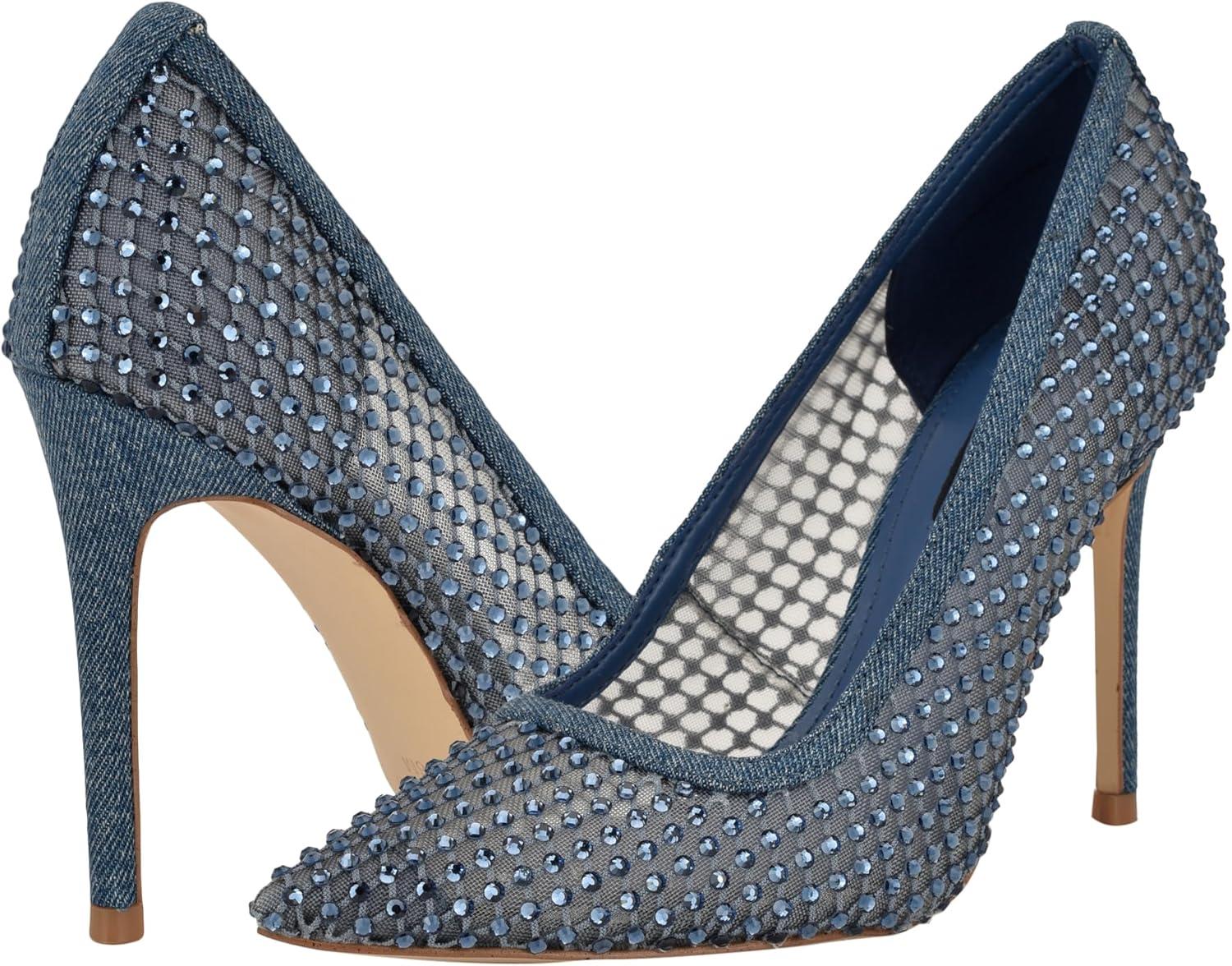 imageNine West Womens Fresh PumpBlue Denim 420