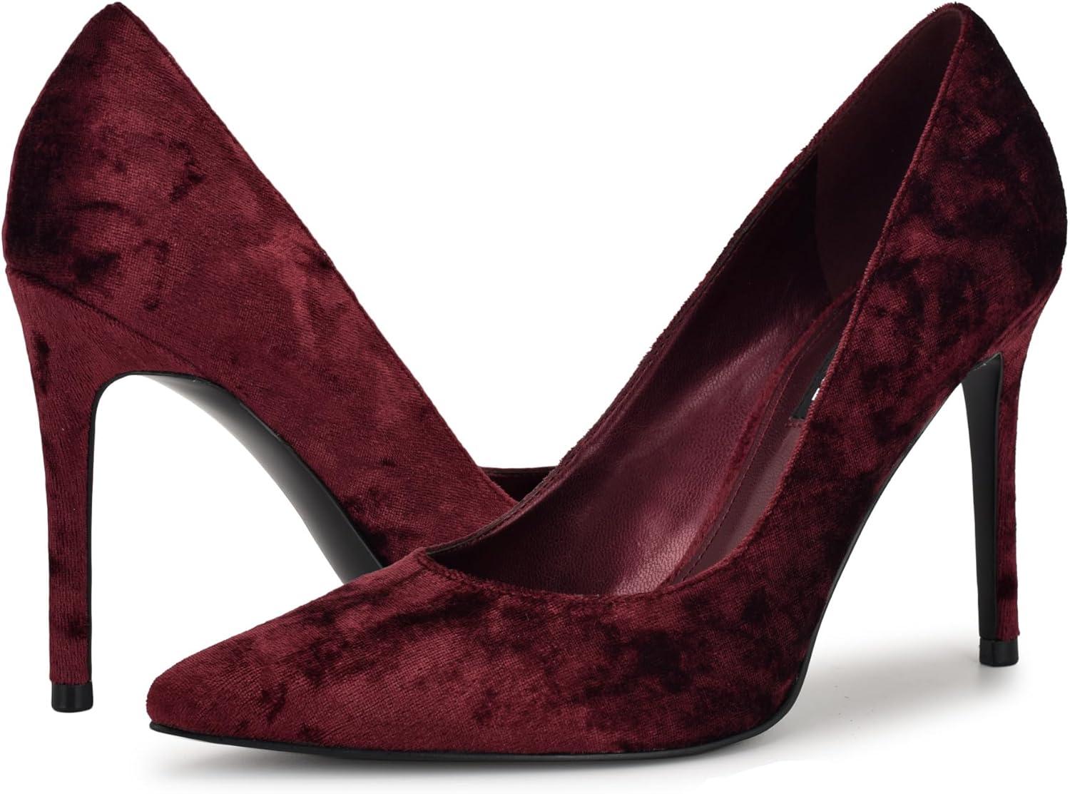 imageNine West Womens Fresh PumpBurgundy Velvet 600