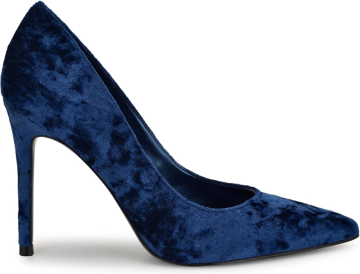 imageNine West Womens Fresh PumpDark Blue Velvet 400