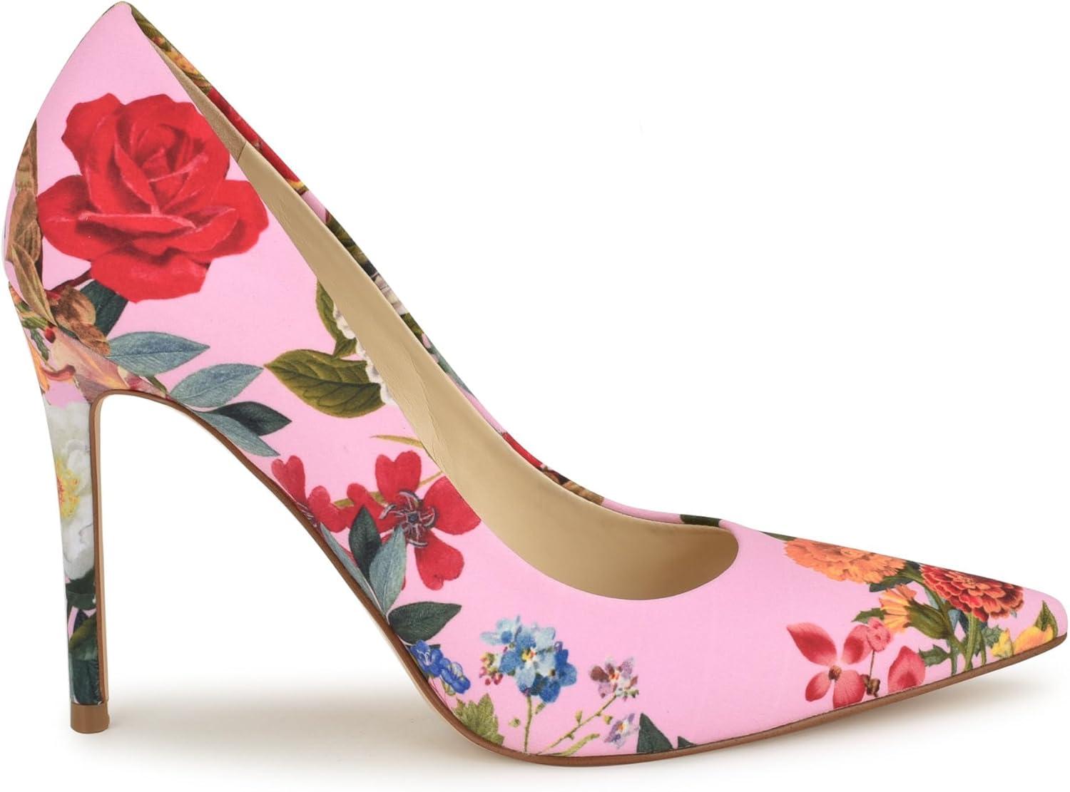 imageNine West Womens Fresh PumpPink Rose Print Multi