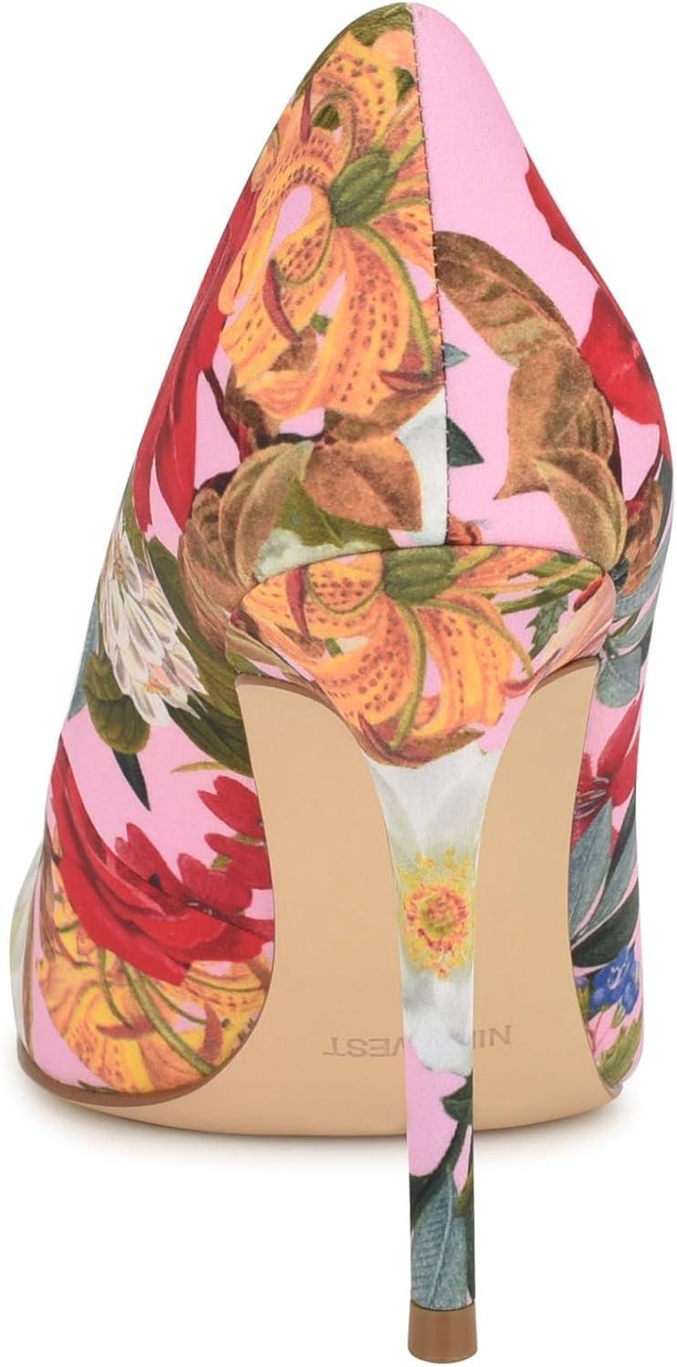 imageNine West Womens Fresh PumpPink Rose Print Multi