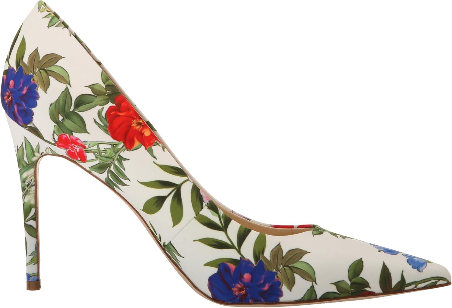 imageNine West Womens Fresh PumpWhite Garden Print Multi