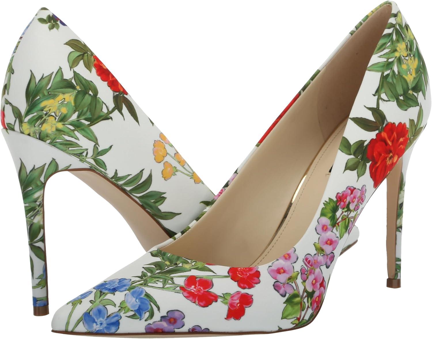 imageNine West Womens Fresh PumpWhite Garden Print Multi