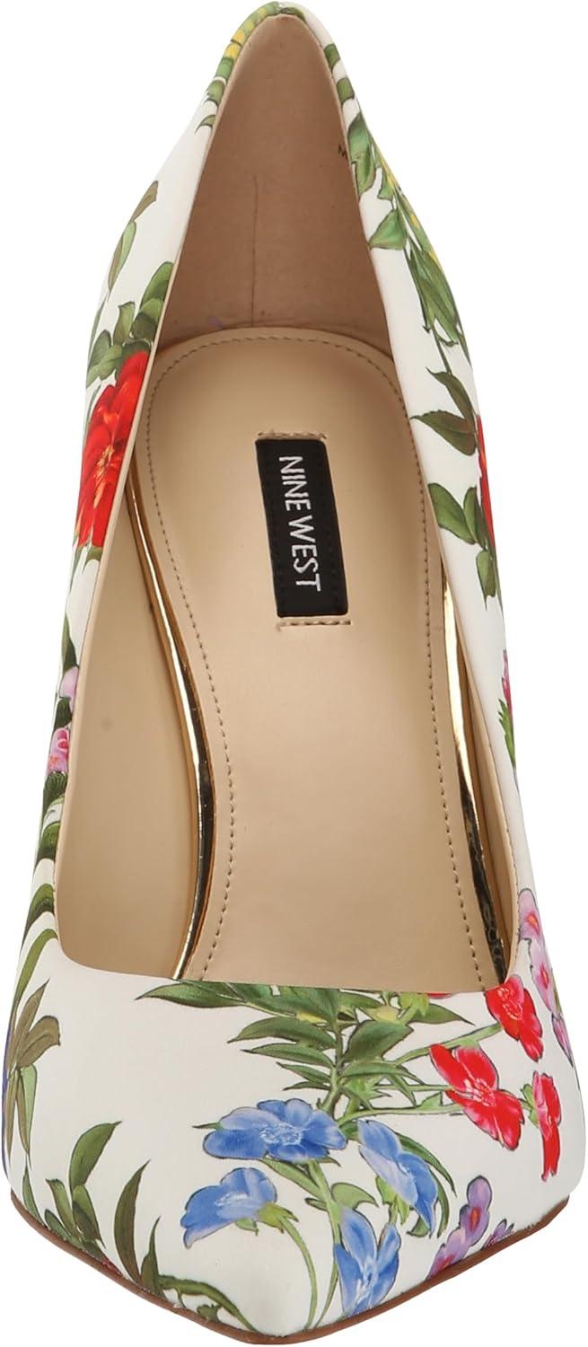 imageNine West Womens Fresh PumpWhite Garden Print Multi