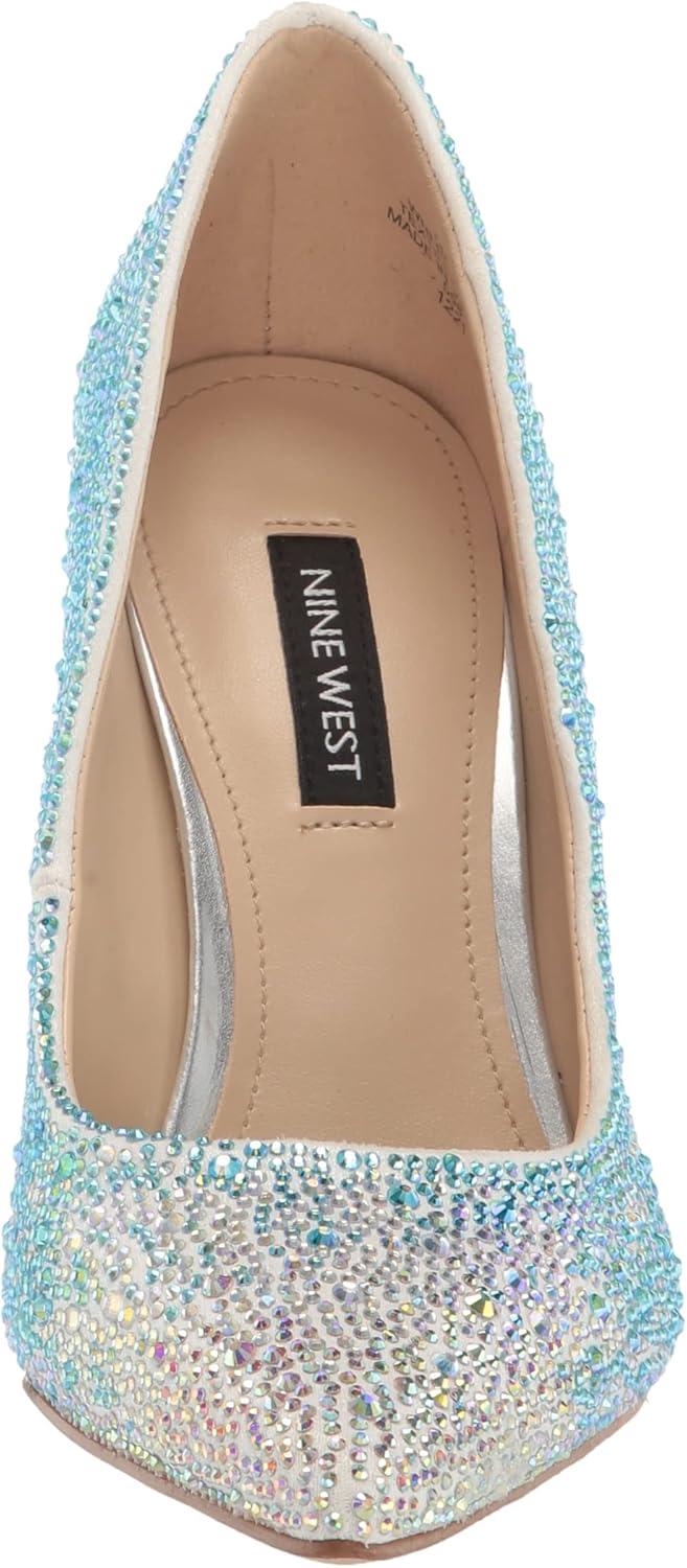 imageNine West Womens Fresh PumpWhite Irridescent Shimmer