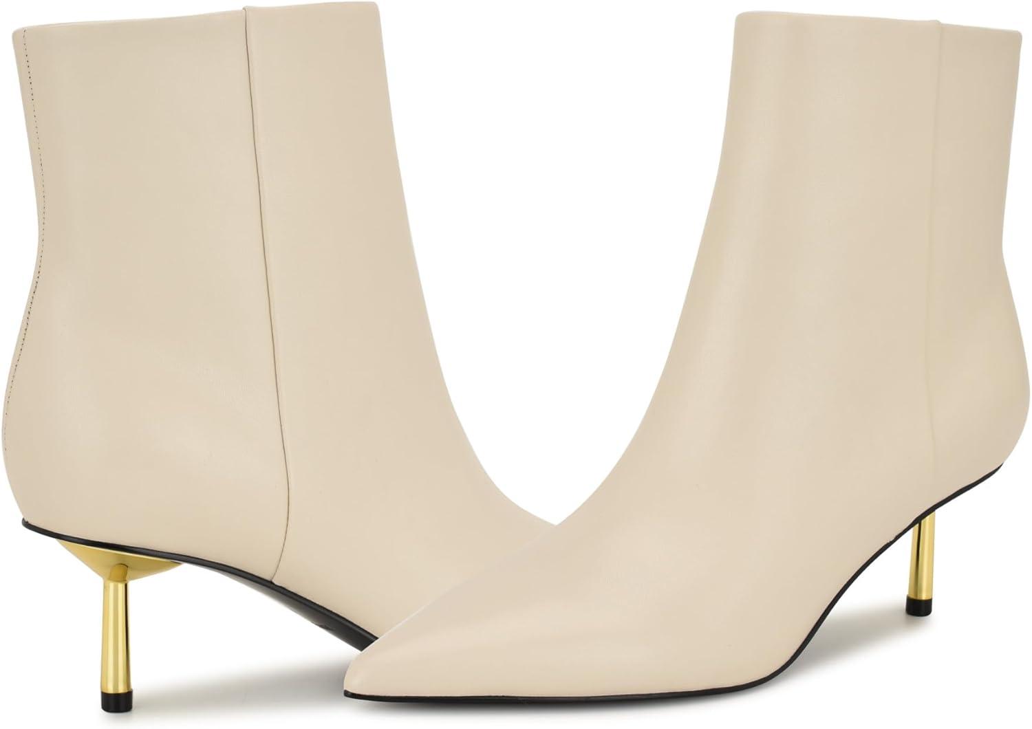 imageNine West Womens Hamesa Ankle BootCream Leather 150