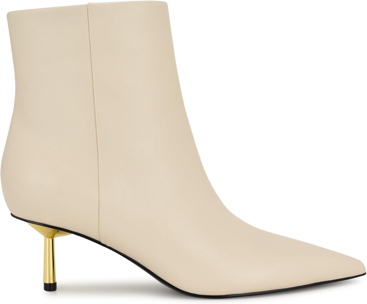 imageNine West Womens Hamesa Ankle BootCream Leather 150