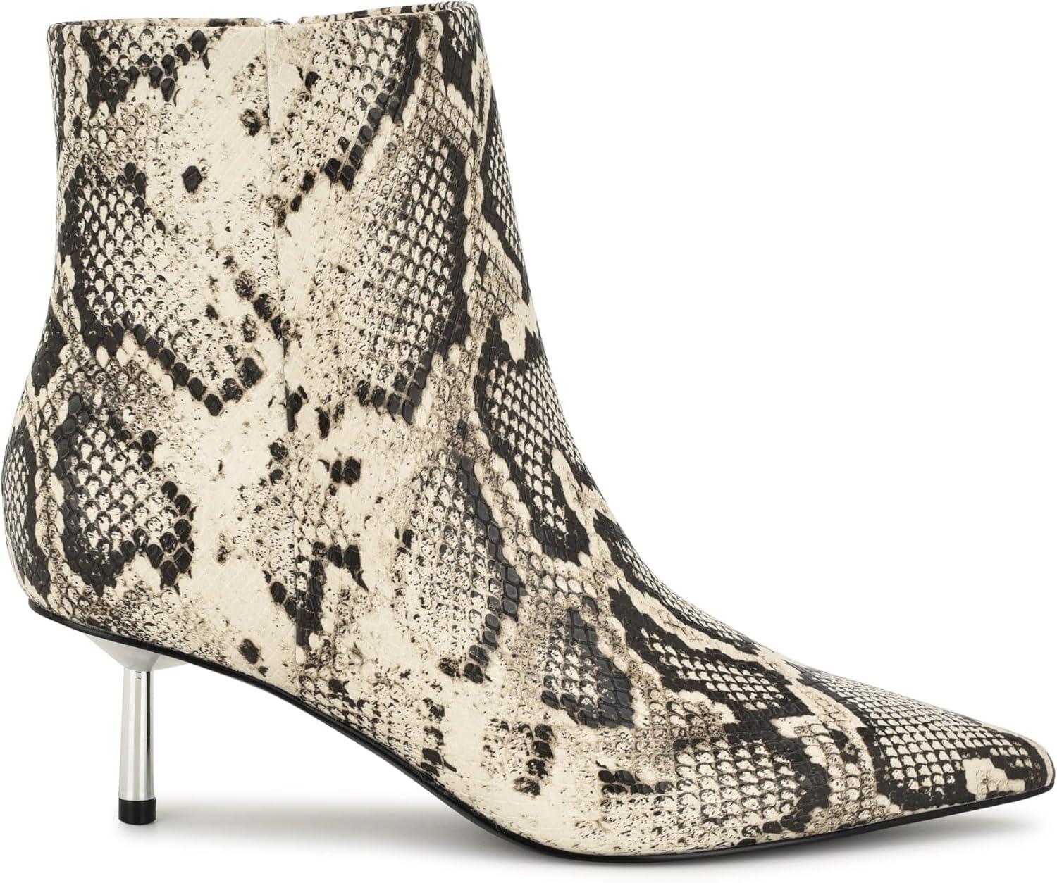 imageNine West Womens Hamesa Ankle BootLight Natural Snake Multi 110