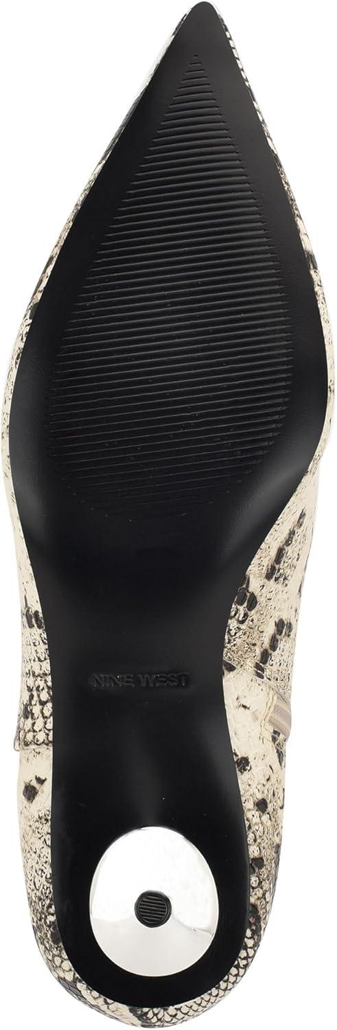 imageNine West Womens Hamesa Ankle BootLight Natural Snake Multi 110