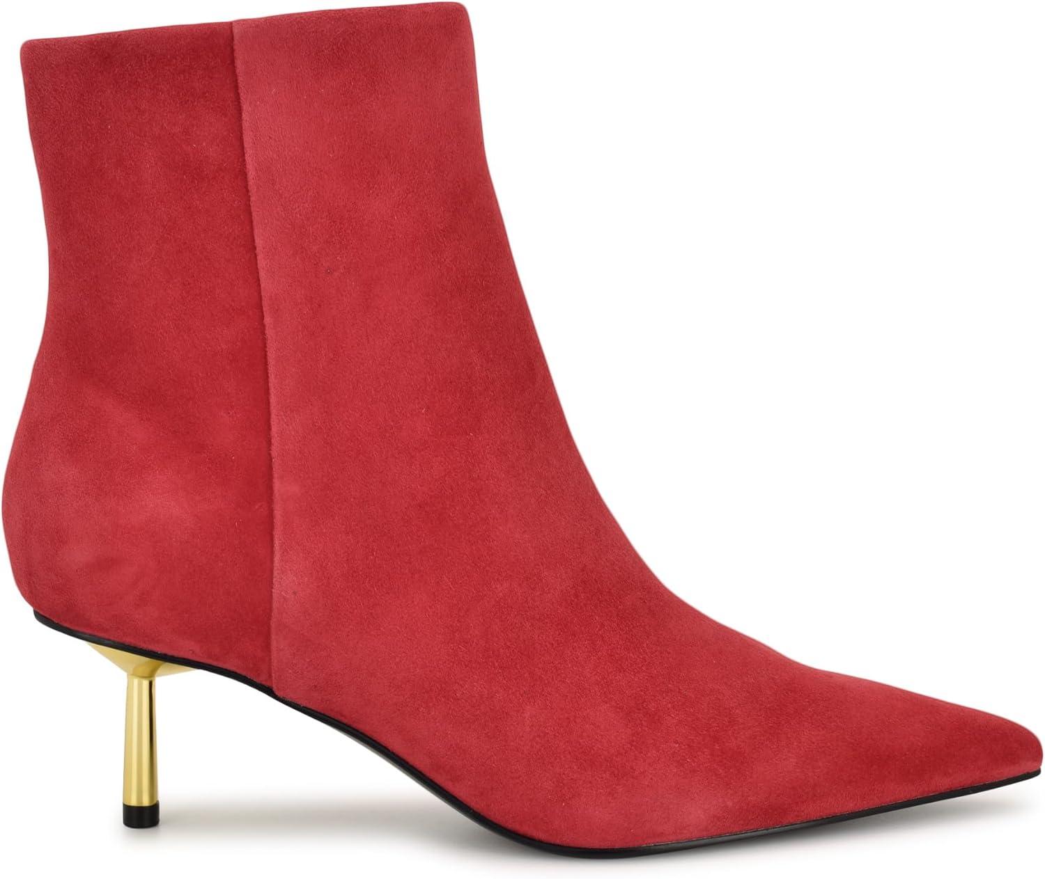 imageNine West Womens Hamesa Ankle BootRed Suede 610