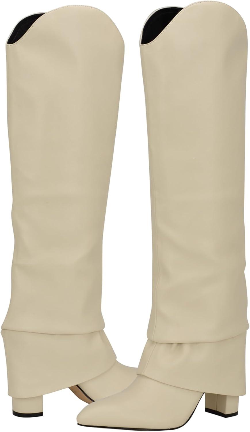imageNine West Womens Lindey Knee High BootCream 150