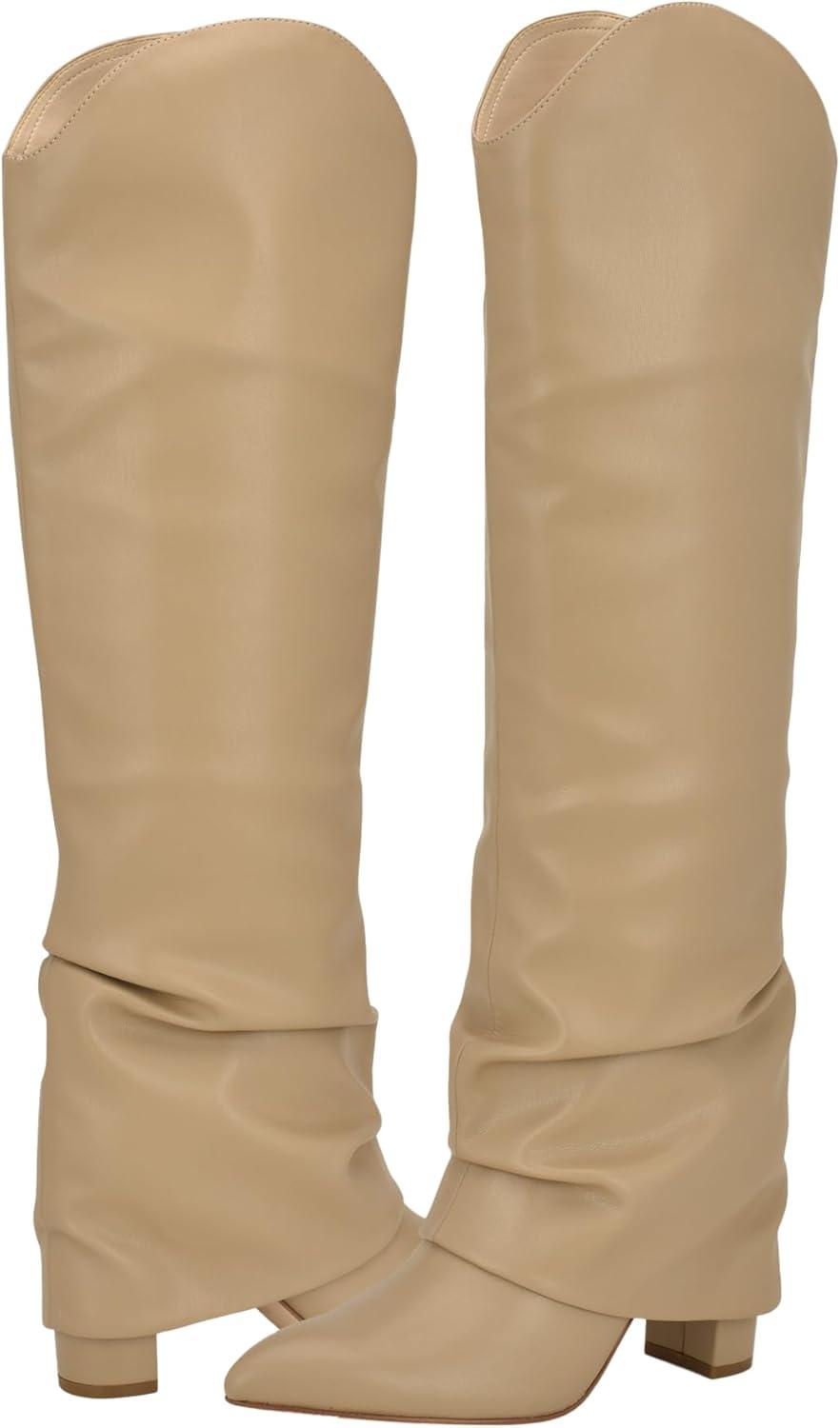 imageNine West Womens Lindey Knee High BootLight Natural 110