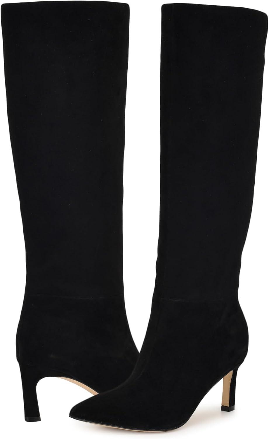 imageNine West Womens Lorthey Knee High BootBlack Suede 001