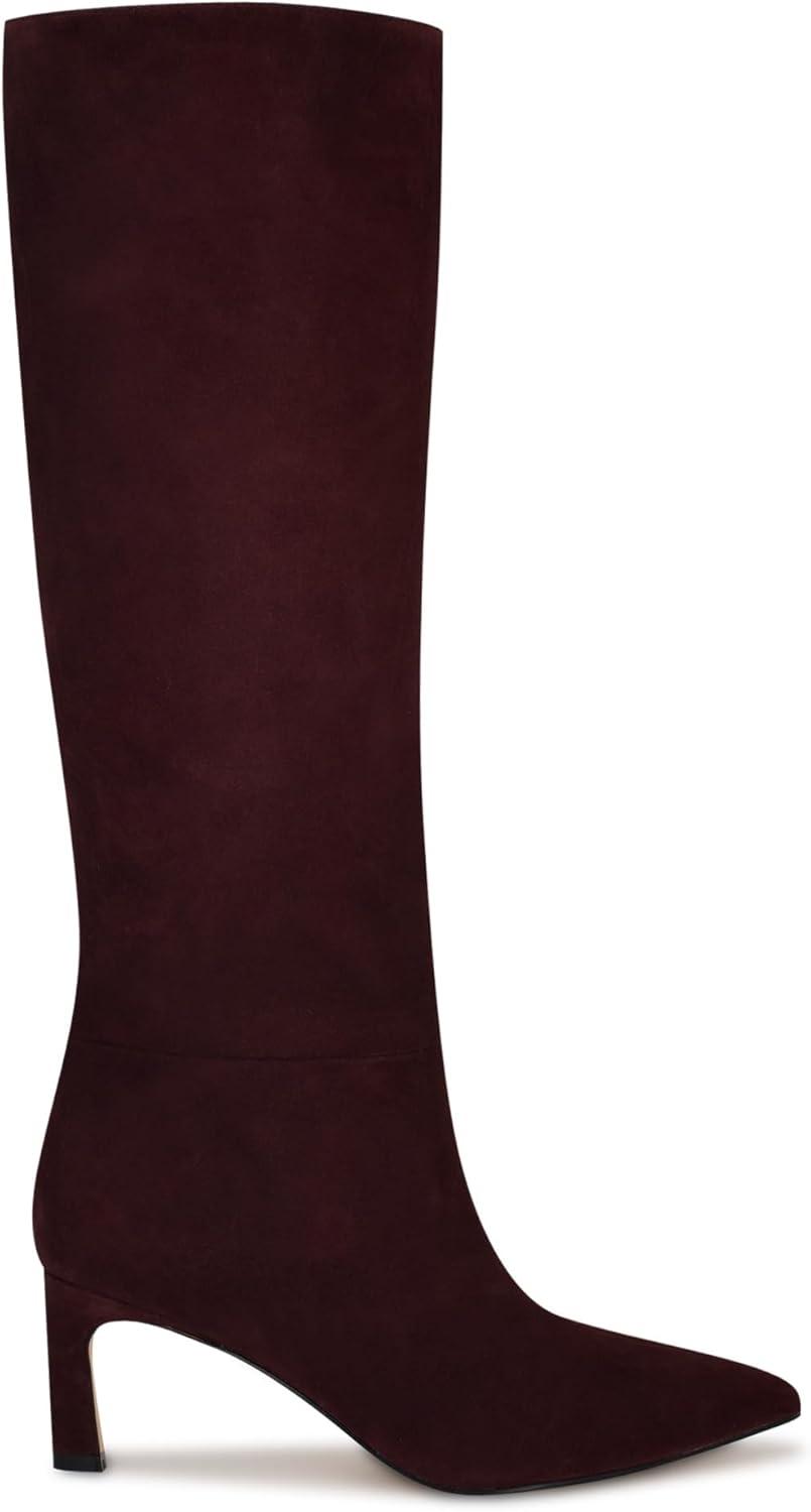 imageNine West Womens Lorthey Knee High BootBurgundy Suede 600