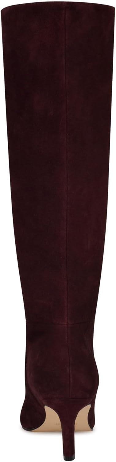 imageNine West Womens Lorthey Knee High BootBurgundy Suede 600