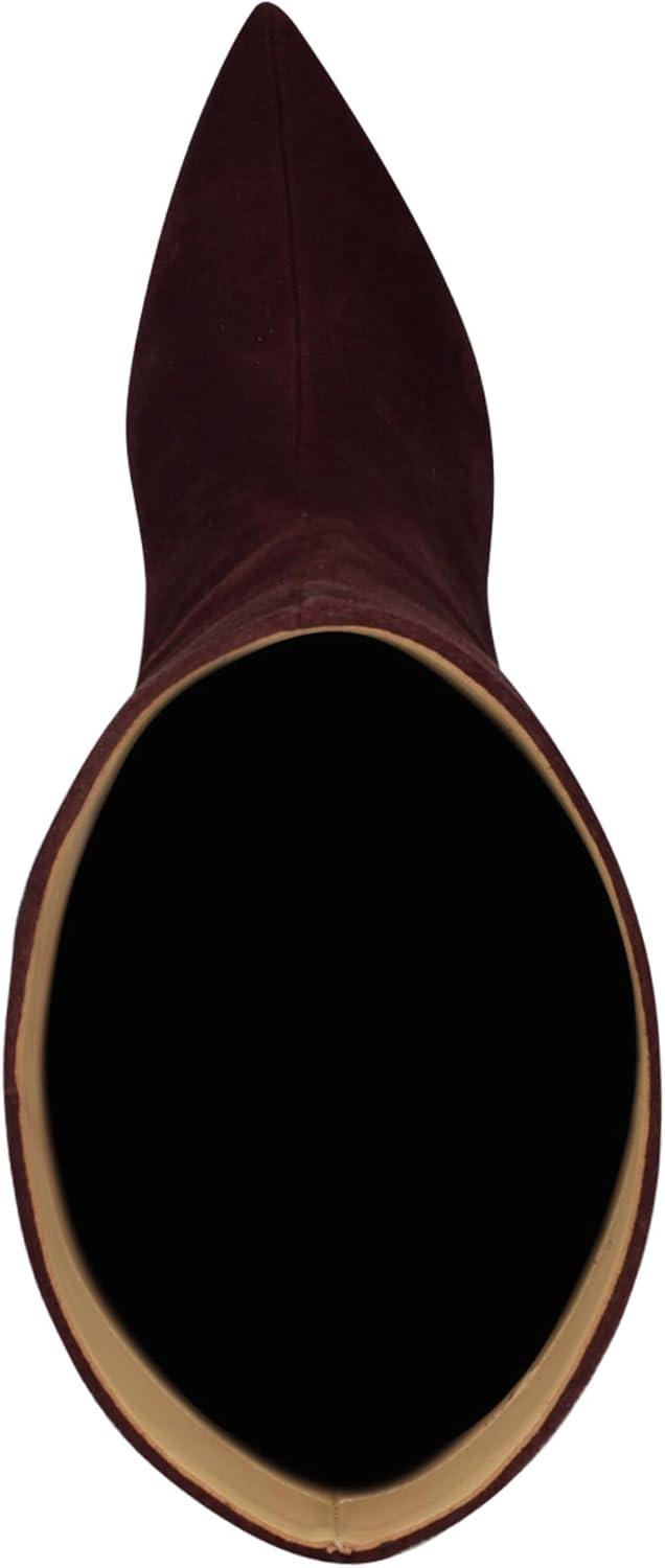 imageNine West Womens Lorthey Knee High BootBurgundy Suede 600