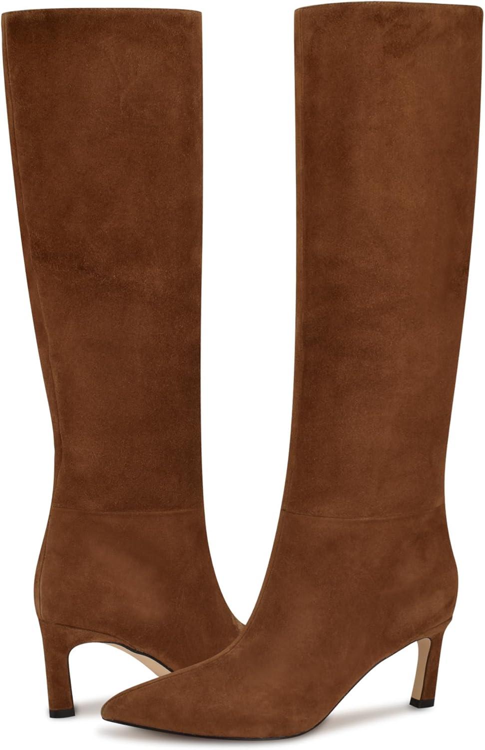 imageNine West Womens Lorthey Knee High BootCognac Suede 120