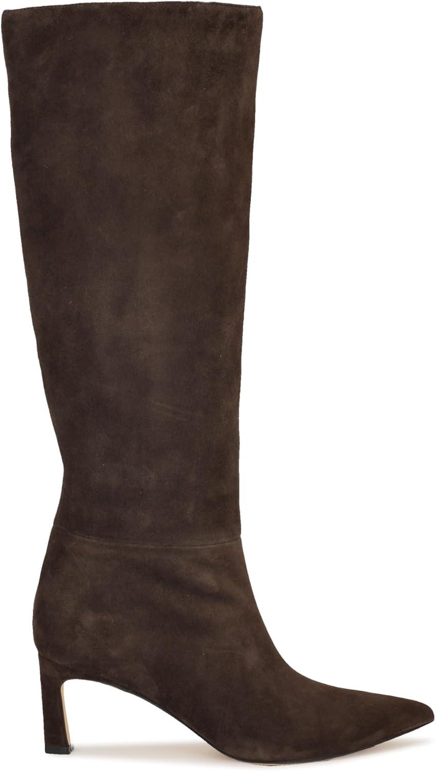 imageNine West Womens Lorthey Knee High BootDark Brown Suede 200