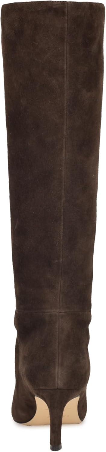 imageNine West Womens Lorthey Knee High BootDark Brown Suede 200