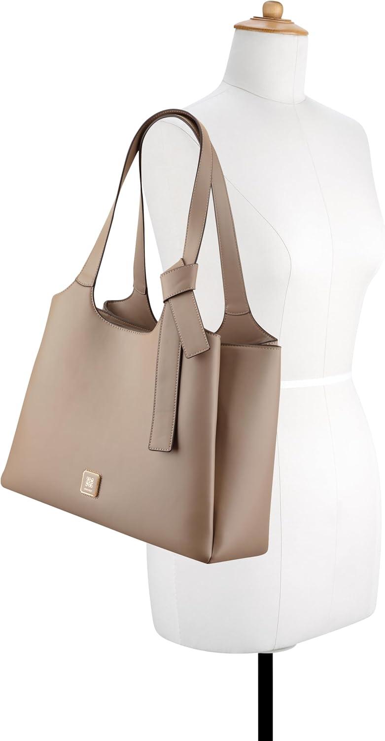 imageNine West Womens Lyra Laptop ToteDark Mushroom