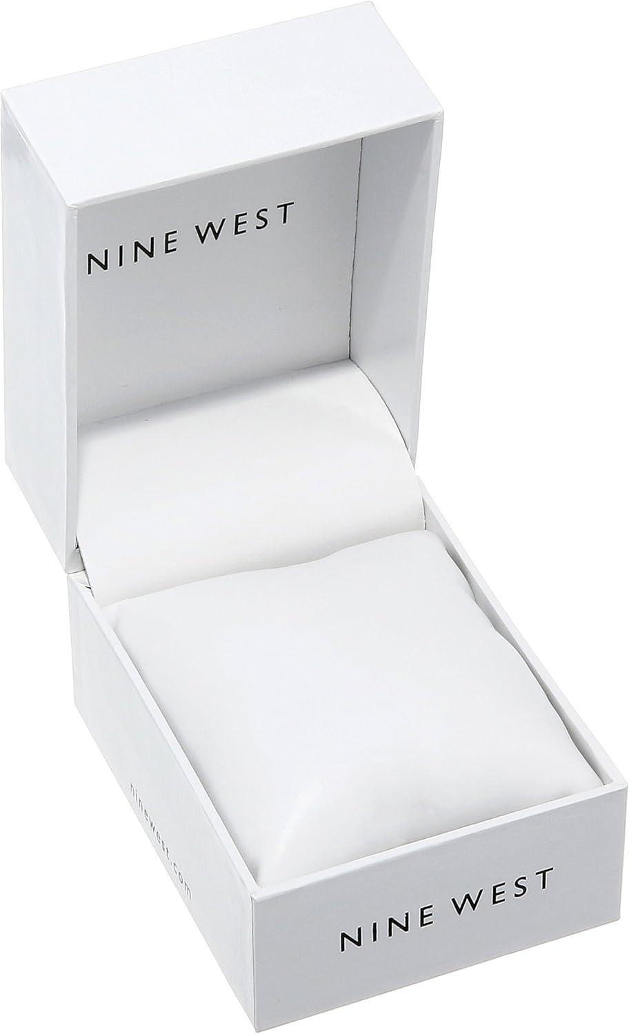 imageNine West Womens Metal Bracelet Watch with Rubberized CoatingWhite