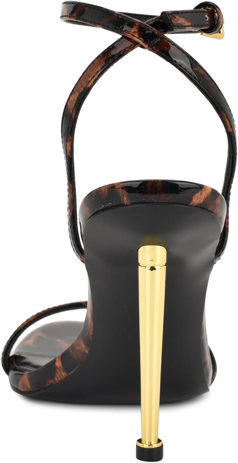 imageNine West Womens Reina Heeled SandalLeopard Patent 201