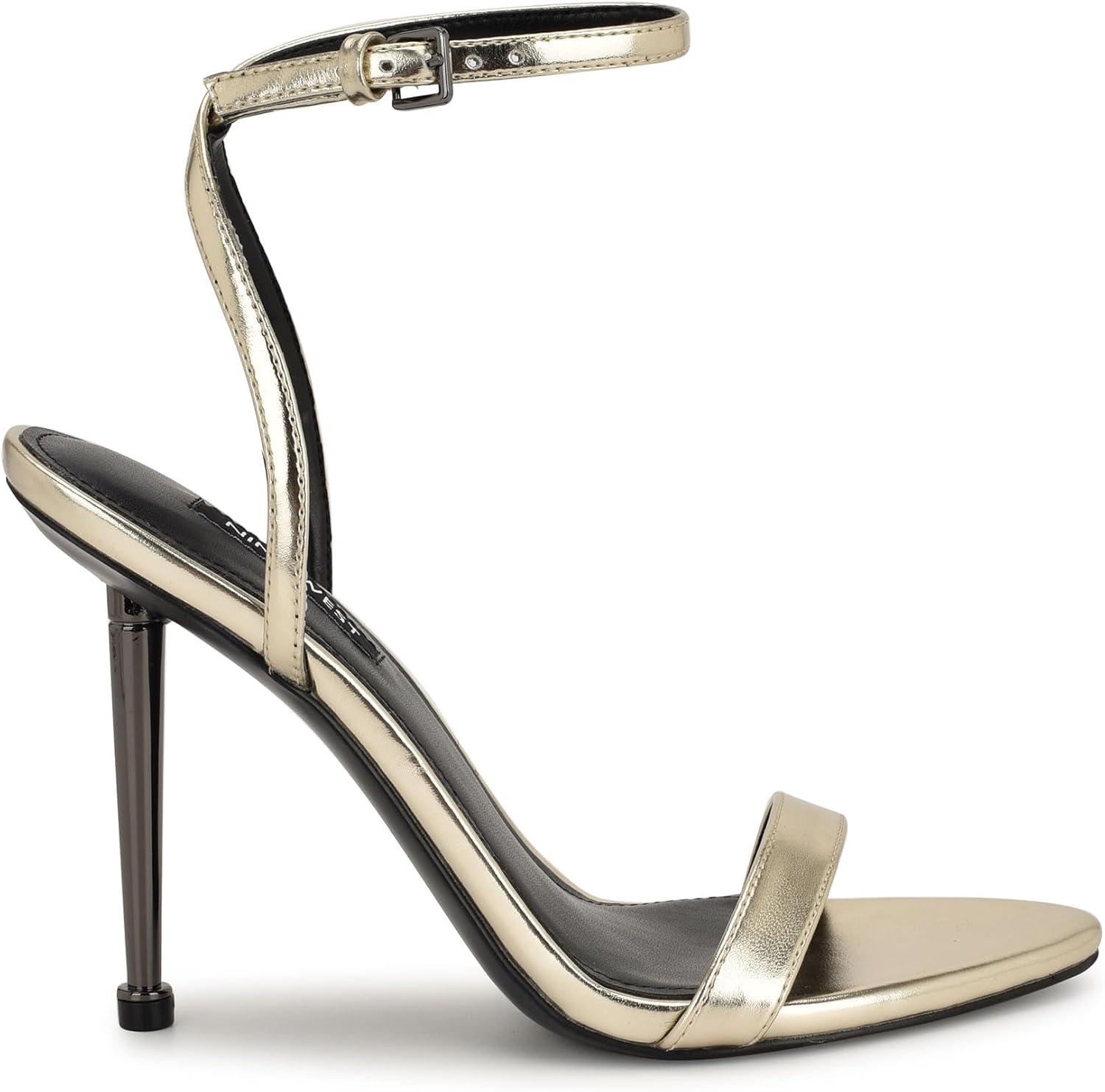 imageNine West Womens Reina Heeled SandalLight Gold 714