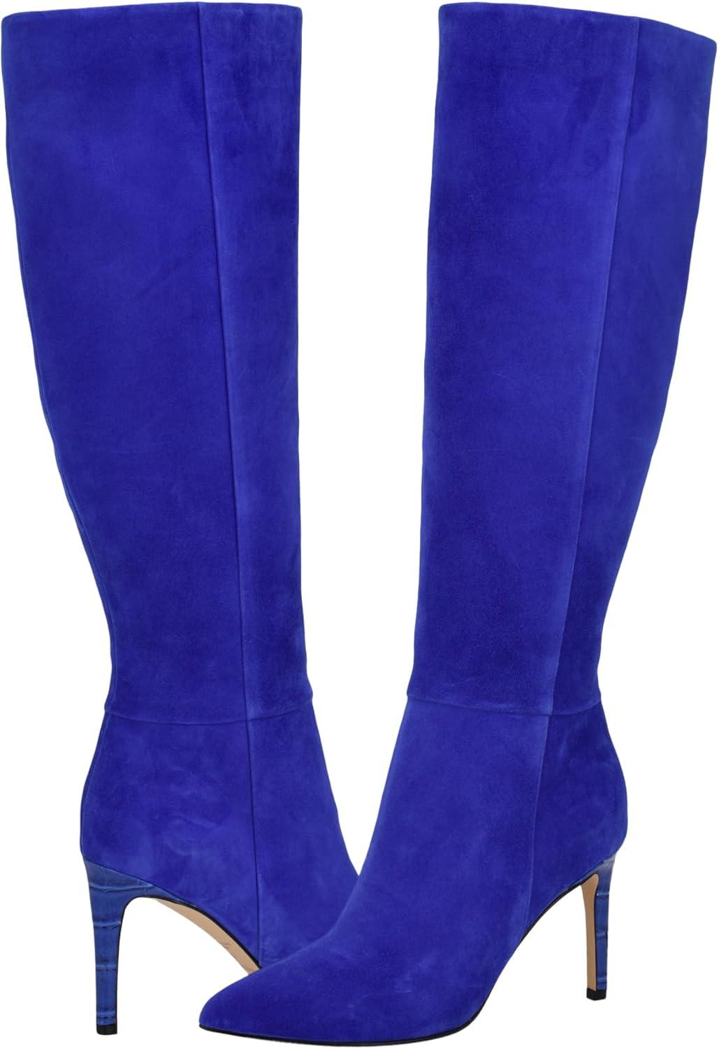imageNine West Womens Richy Knee High BootBlue Suede 422
