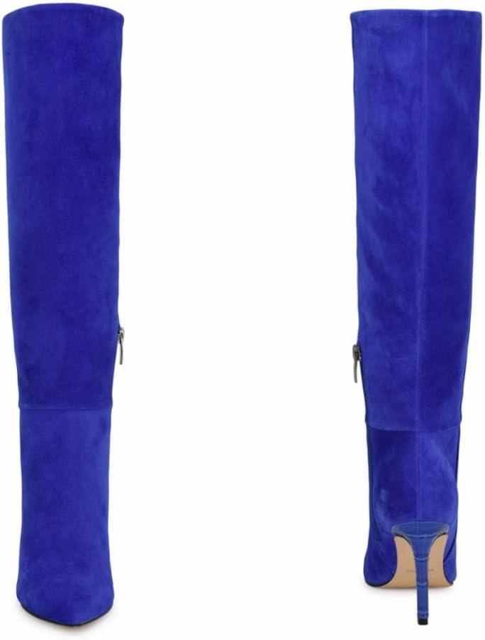 imageNine West Womens Richy Knee High BootBlue Suede 422