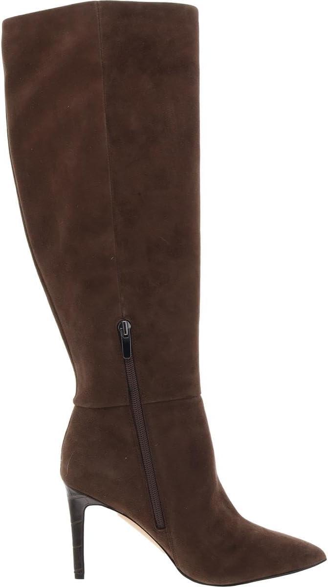 imageNine West Womens Richy Knee High BootDark Brown Suede 200