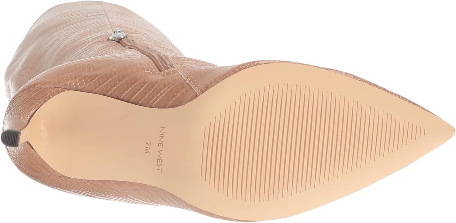 imageNine West Womens Richy Knee High BootLight Tan Lizard