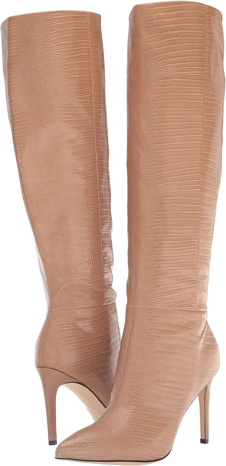 imageNine West Womens Richy Knee High BootLight Tan Lizard