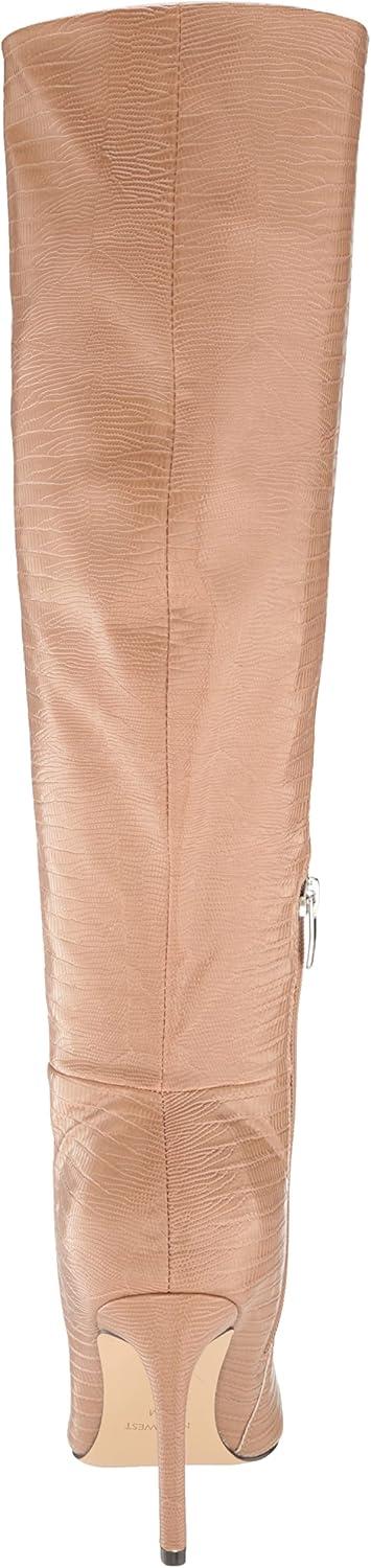imageNine West Womens Richy Knee High BootLight Tan Lizard