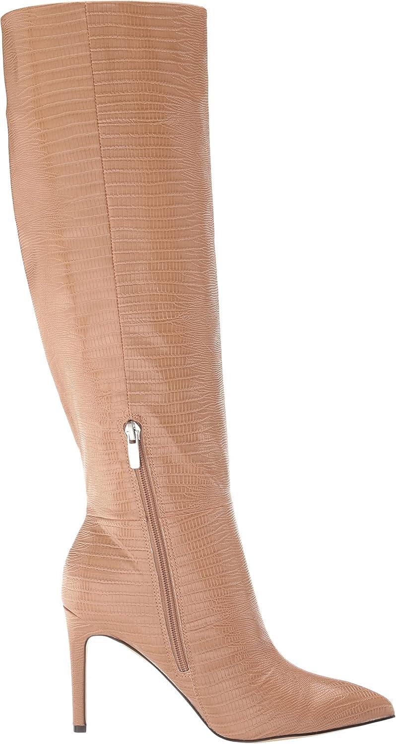 imageNine West Womens Richy Knee High BootLight Tan Lizard