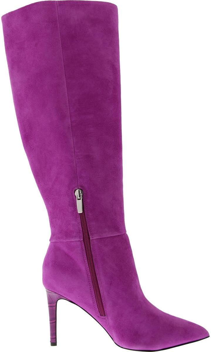 imageNine West Womens Richy Knee High BootMagenta Suede 651