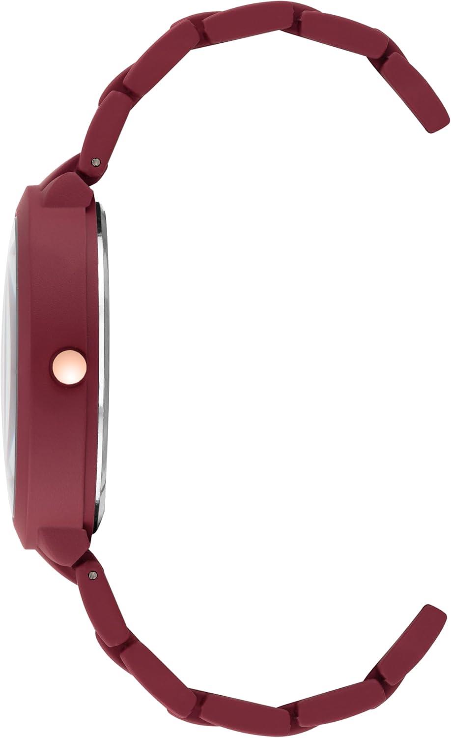 imageNine West Womens Rubberized Bracelet WatchBurgundy