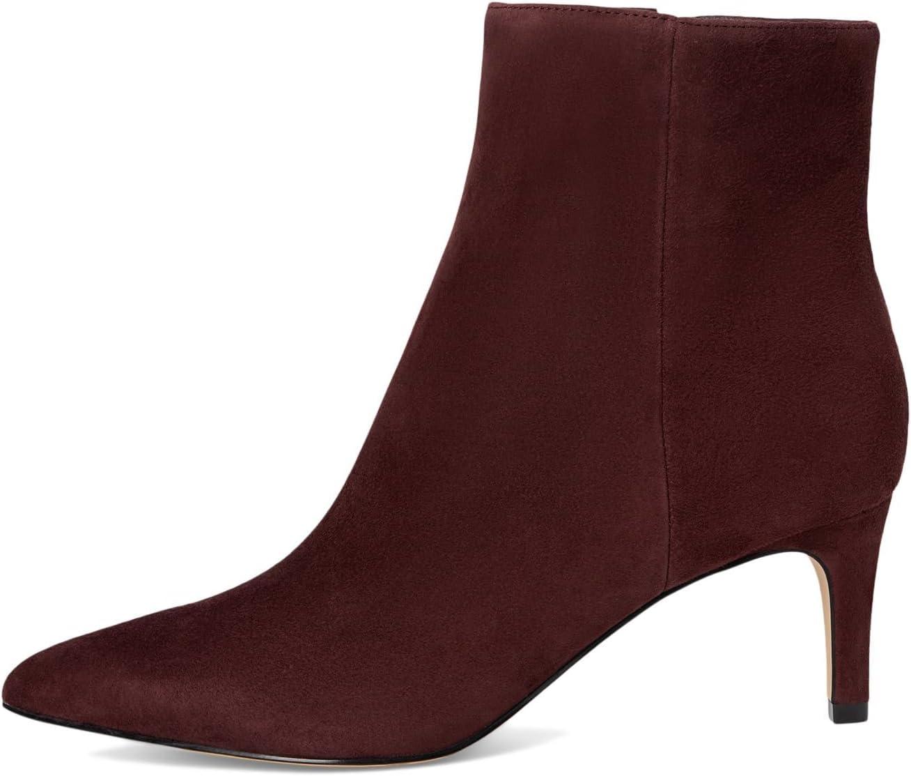 imageNine West Womens Sheeba Ankle BootBurgundy Suede