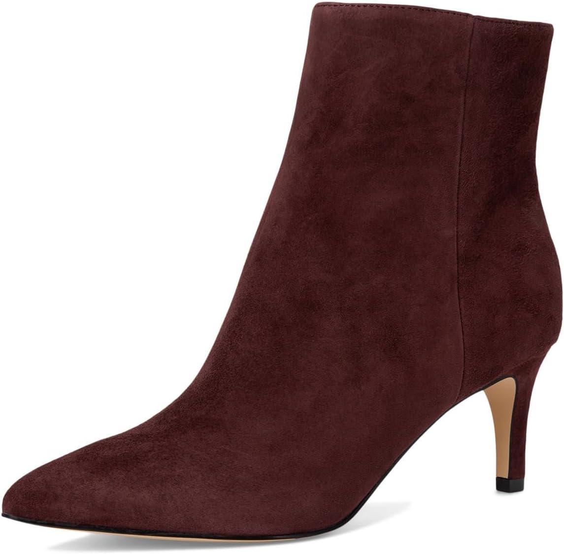 imageNine West Womens Sheeba Ankle BootBurgundy Suede