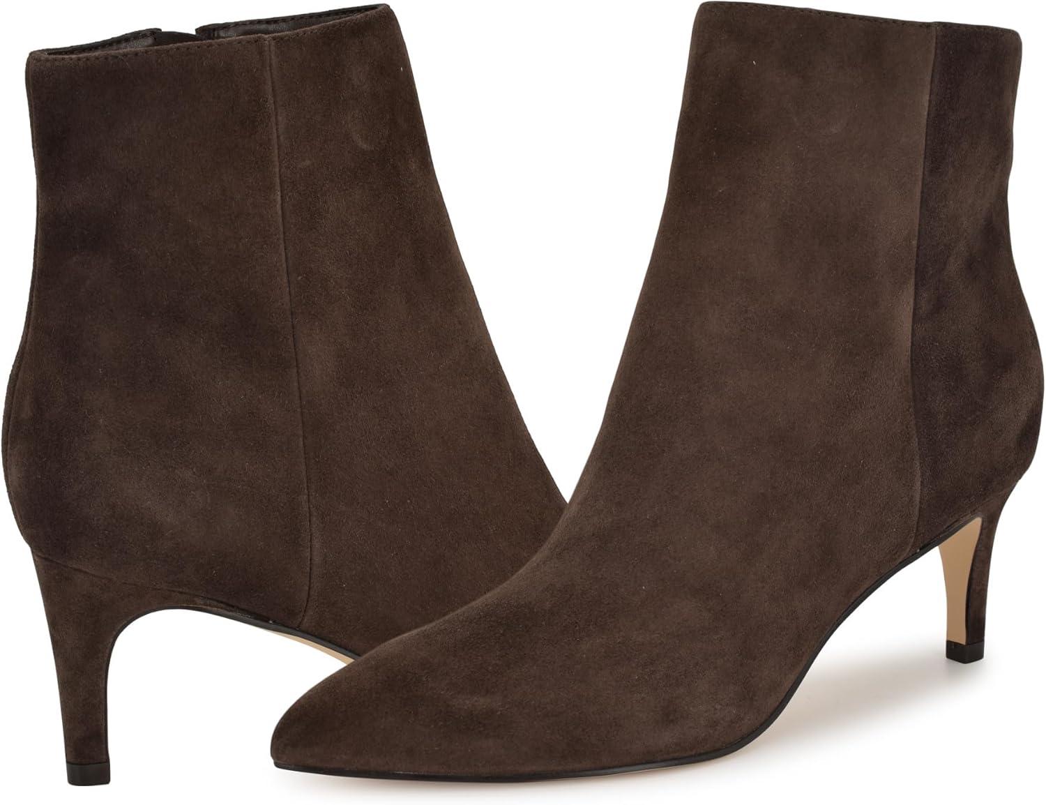 imageNine West Womens Sheeba Ankle BootDark Brown Suede 200