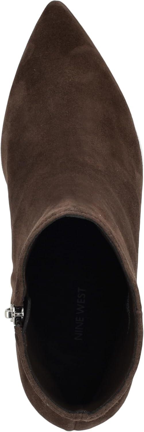 imageNine West Womens Sheeba Ankle BootDark Brown Suede 200