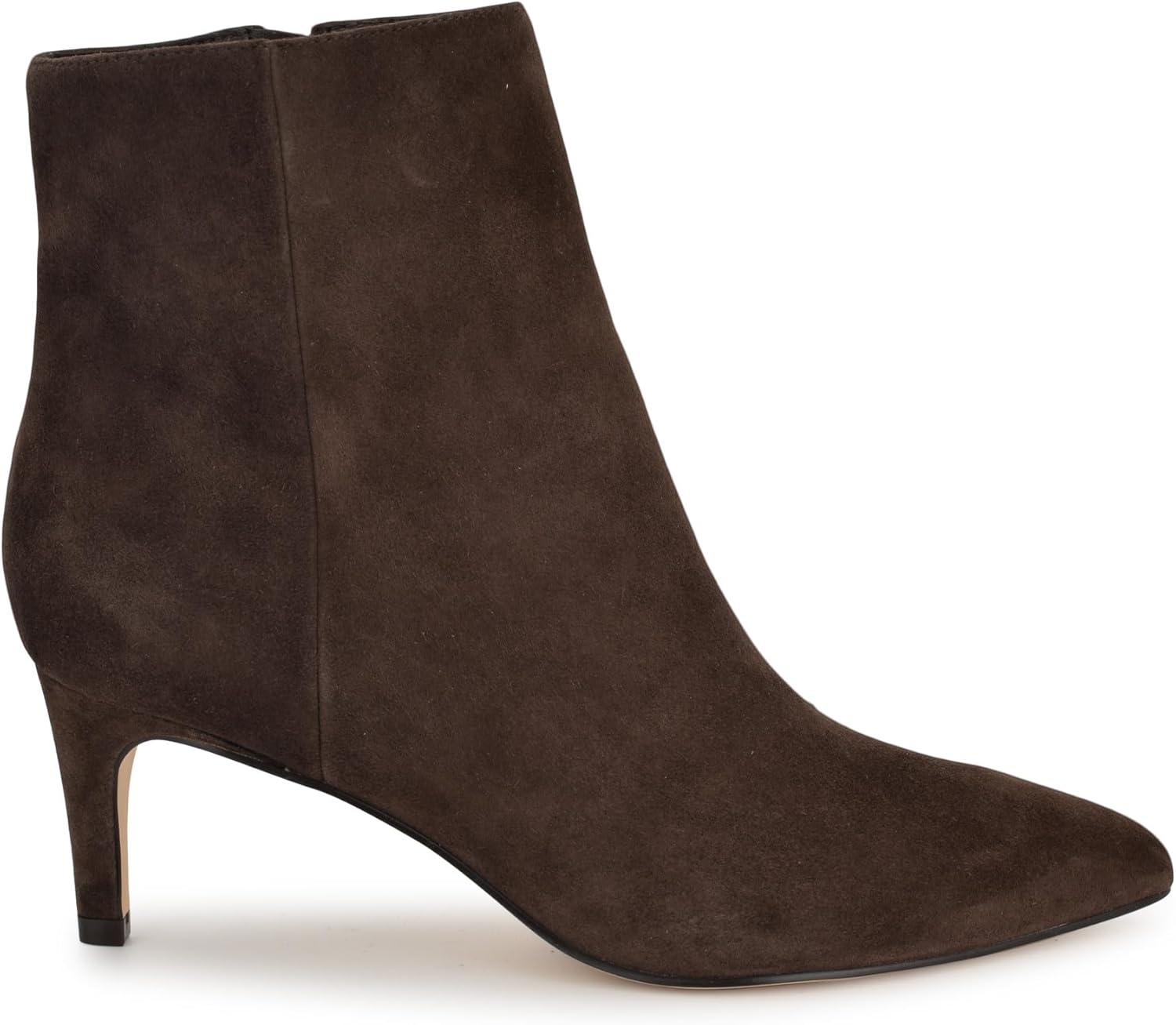 imageNine West Womens Sheeba Ankle BootDark Brown Suede 200