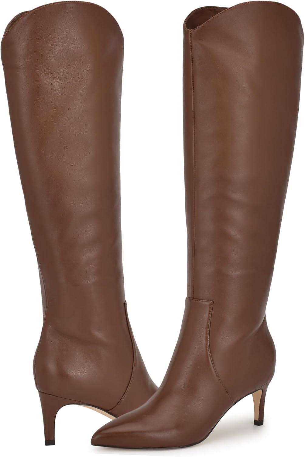 imageNine West Womens Sirena Knee High BootMedium Brown Leather 210